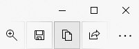 Image of copy button in snip & sketch for windows 10